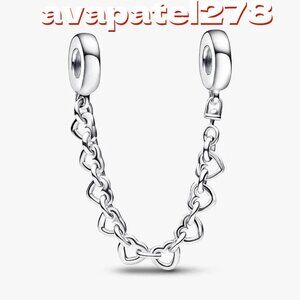 Pandora Linked Hearts Safety Chain